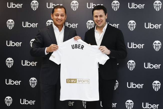 Uber se convierte en patrocinador oficial de Valencia 