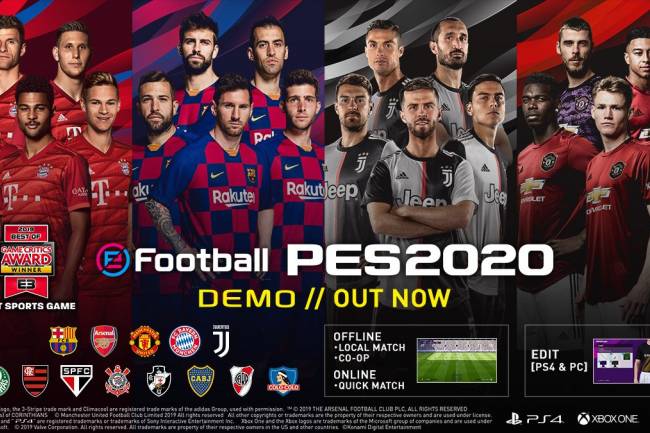 eFootball PES 2020 presentó su portada compartida con presencia de Lionel Messi 