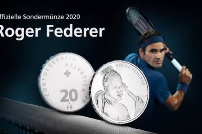 Roger Federer tendrá sus monedas en Suiza