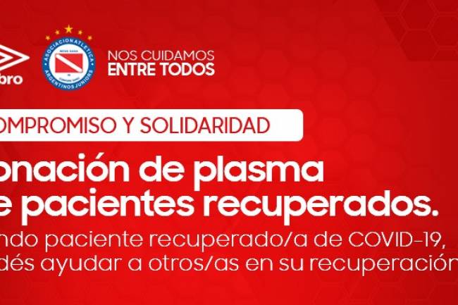 Argentinos Juniors y Umbro buscan incentivar a la donación de plasma