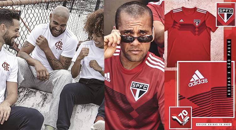 Flamengo y São Paulo se unen a la campaña “70 Years Of Stripes” de Adidas