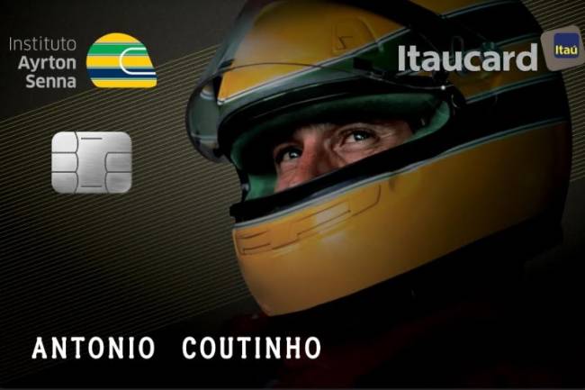 Banco Itaú remembers Ayrton Senna on his cards