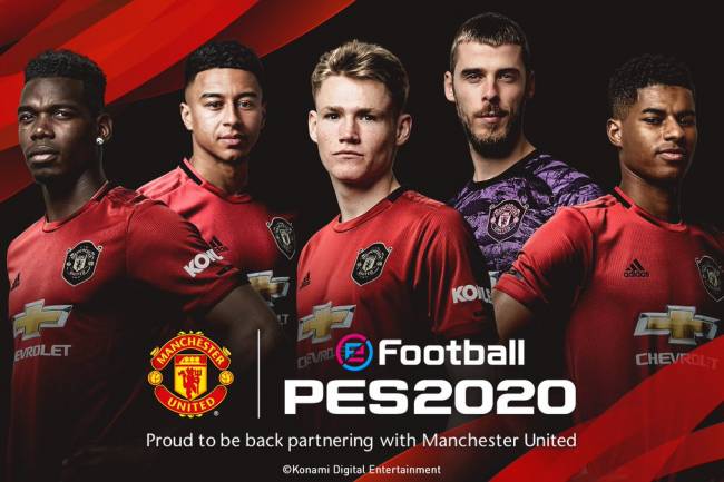 Manchester United estará licenciado en eFootball PES 2020 