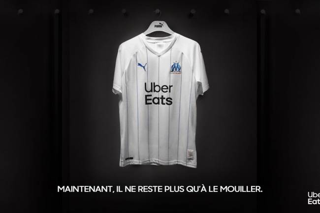 Tras las críticas, Uber Eats modificó su logo de la camiseta del Olympique de Marsella