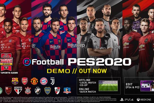 eFootball PES 2020 presented its shared cover with the presence of Lionel Messi