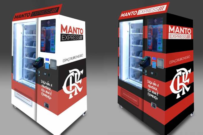 Flamengo presents a t-shirt vending machine