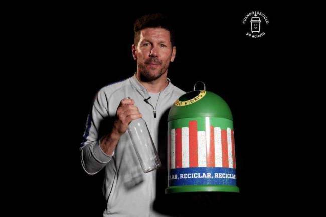 Diego Simeone se suma a la campaña de Ecovidrio