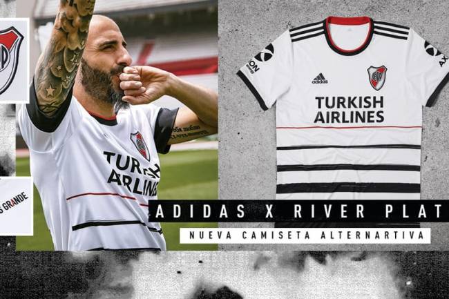 Adidas presentó la nueva camiseta alternativa de River Plate