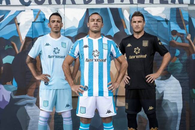 Kappa lanza las nuevas camisetas de Racing con el Cilindro como protagonista