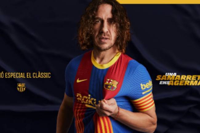 Con Puyol como protagonista el Barcelona presentó la camiseta que utilizará ante el Real Madrid