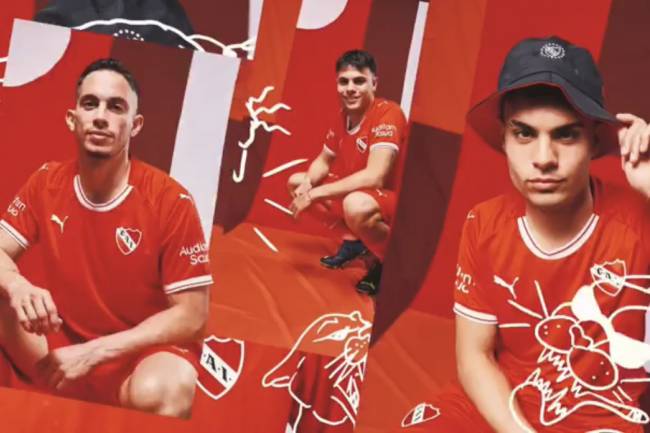 Puma presentó la nueva camiseta titular de Independiente