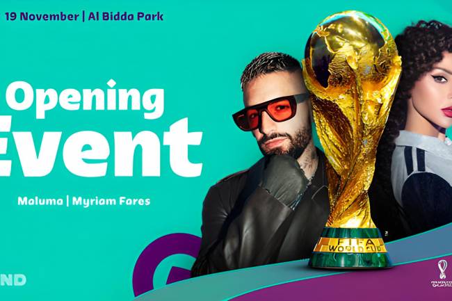 Maluma y Myriam Fares encabezarán la ceremonia de inauguración del FIFA Fan Festival en Doha