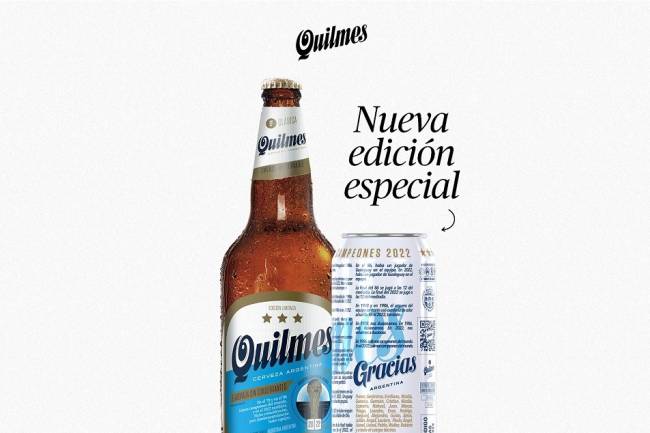 Campeones: Quilmes lanza una edición especial para homenajear a Argentina campeón del mundo