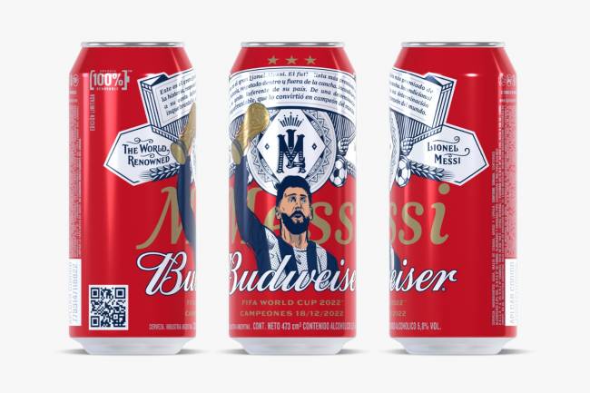 Budweiser presentó las latas de Leo Messi que hablan