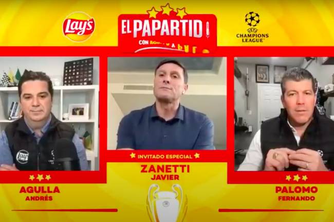 Pupi Zanetti se unió al “Papartido” previo a la final de UEFA Champions League