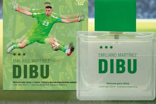 Dibu Martínez presenta su perfume.