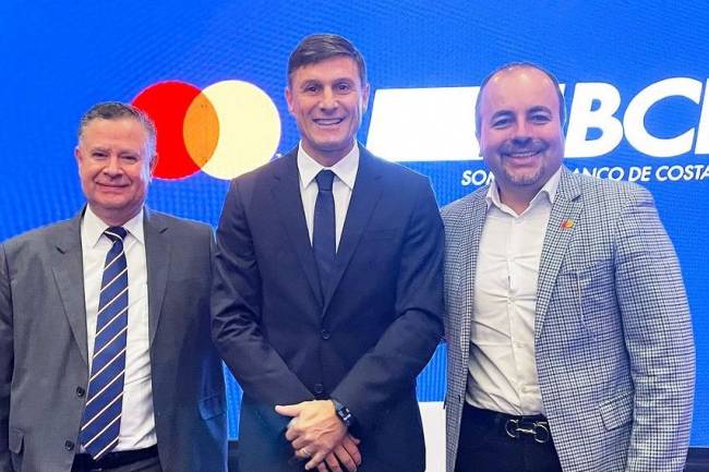 Javier Zanetti participated in the activation of Mastercard and Banco de Costa Rica