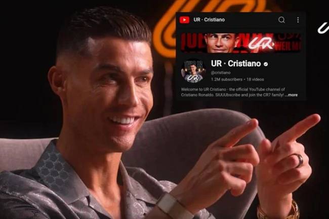 Cristiano Ronaldo becomes the first footballer to launch an official YouTube channel