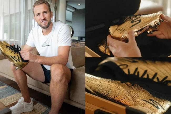 Skechers homenajea a Harry Kane con una edición especial de botines dorados