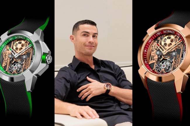 Cristiano Ronaldo lanzó junto a Jacob y Co una línea de relojes personalizados