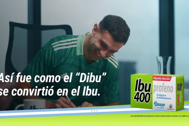 "Dibu" Martínez protagoniza la nueva campaña de Ibu 400