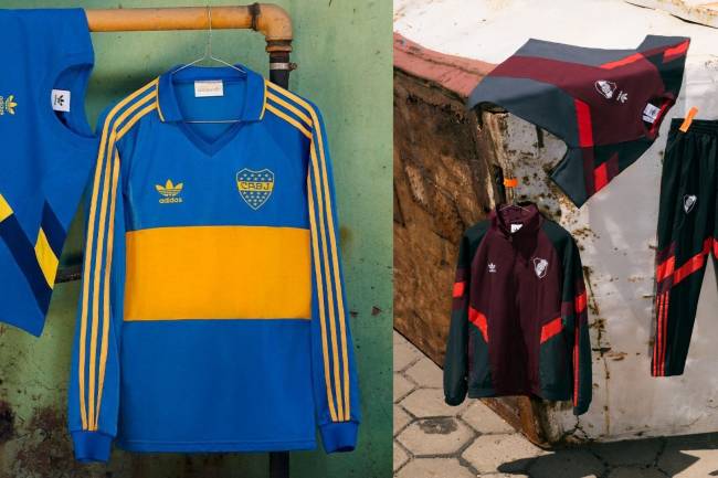 Adidas presentó colecciones retro para Boca Juniors y River Plate