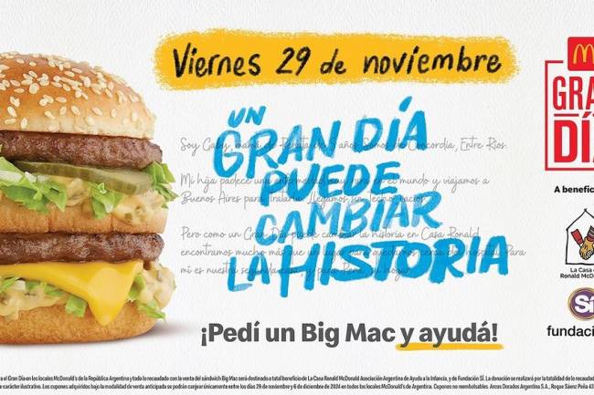 McDonald’s realiza una nueva edición de su campaña solidaria “Gran Día”