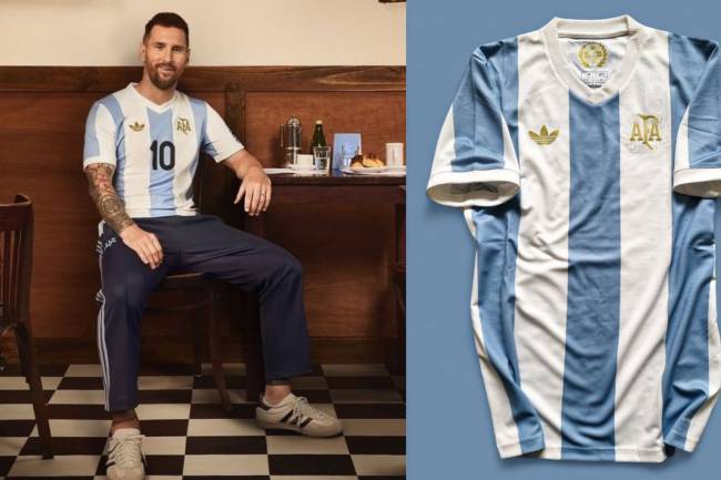 Adidas presentó una camiseta especial para la selección argentina