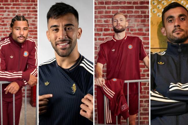 Adidas presentó colecciones retro para Juventus y Bayern Munich