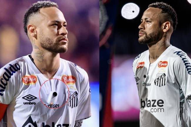 Neymar y una innovación en las transmisiones: salió a la cancha con una cámara en su camiseta