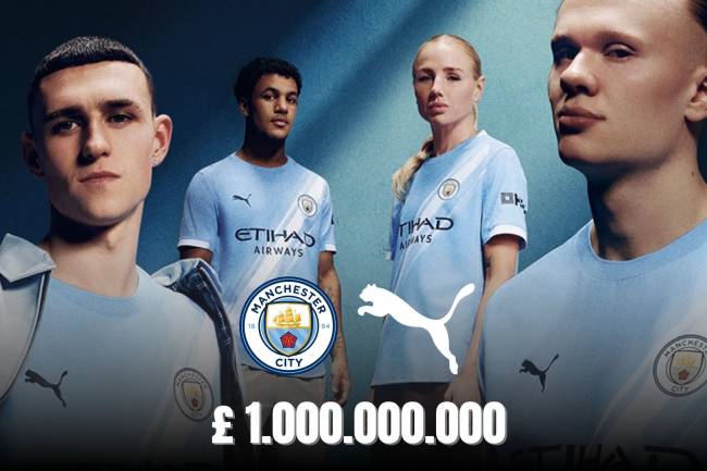 Manchester City and Puma signed the most expensive deal in Premier League history