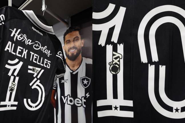 Botafogo modified their jersey for a campaign against gender violence
