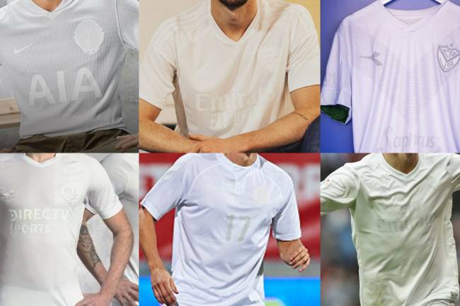 “Full-white” shirts in world football