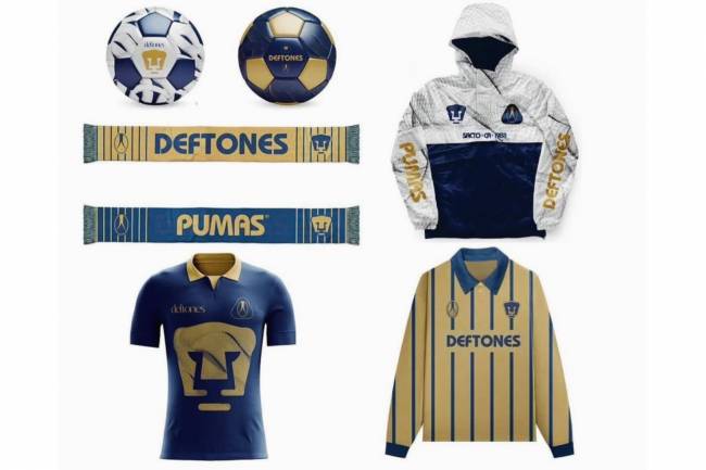 Deftones lanzó una colaboración de ropa con Pumas UNAM