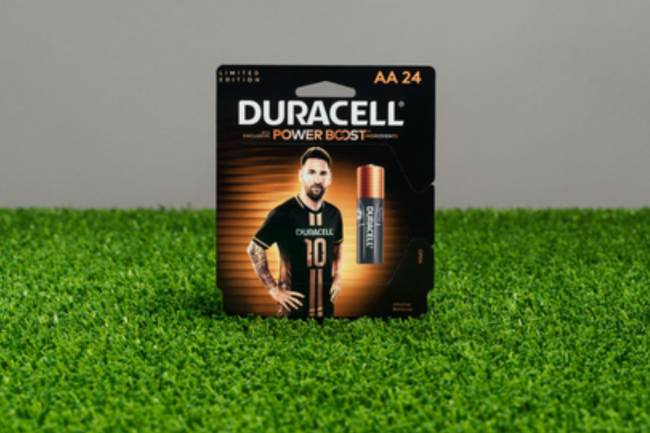 Duracell presentó pilas personalizadas de Lionel Messi