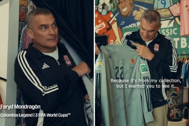 Faryd Mondragón sorprendió a una coleccionista de camisetas en Miami