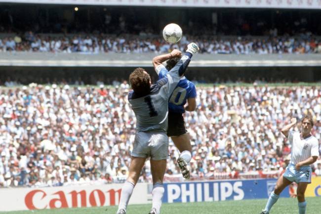 "Hand of God" match ball fetches $3.35 million at auction