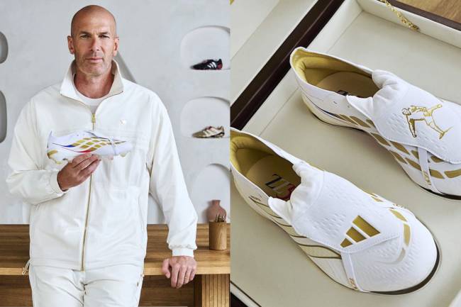 Adidas celebró 30 años de alianza con Zidane con un modelo especial de botines