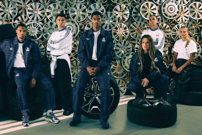 Adidas combinó fútbol y automovilismo en la nueva colección de Real Madrid