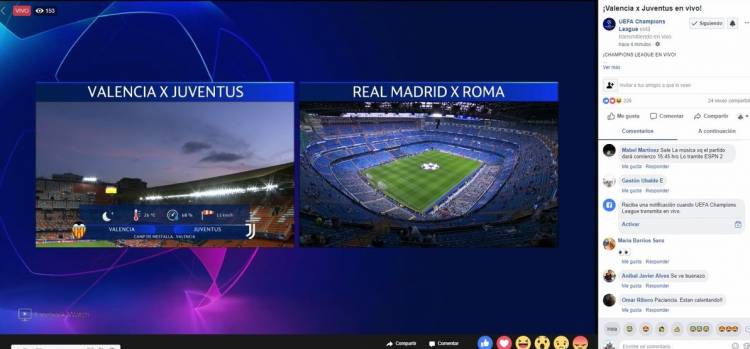 The Facebook-UEFA Champions League agreement, a success in South America