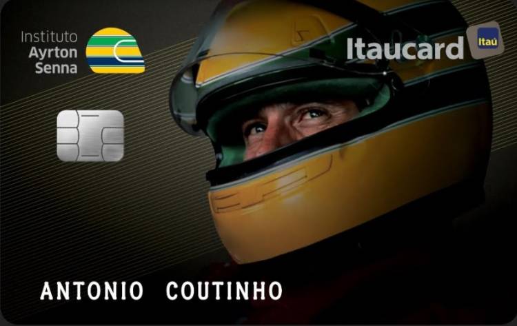 Banco Itaú remembers Ayrton Senna on his cards