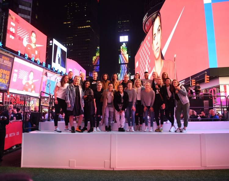 Nike fired the American women's team at Time Square