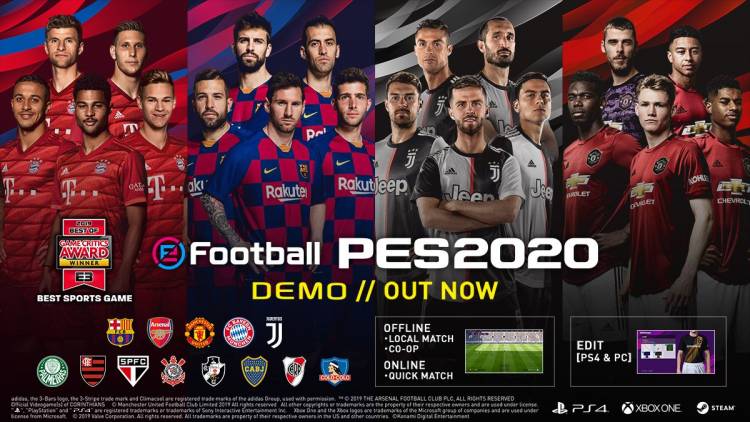 eFootball PES 2020 presentó su portada compartida con presencia de Lionel Messi 