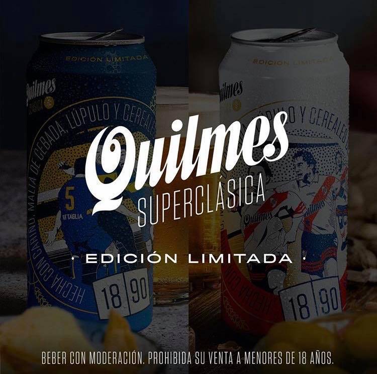 Quilmes lanza latas edición limitada del superclásico