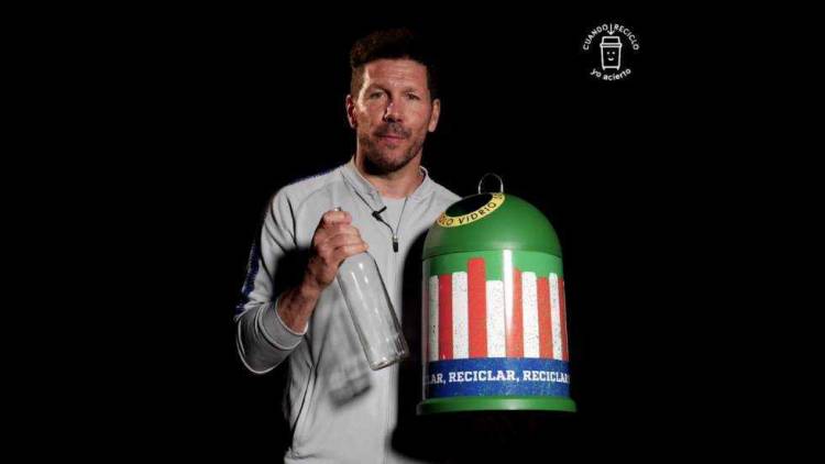 Diego Simeone se suma a la campaña de Ecovidrio