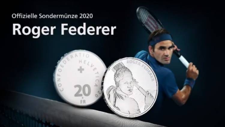 Roger Federer tendrá sus monedas en Suiza