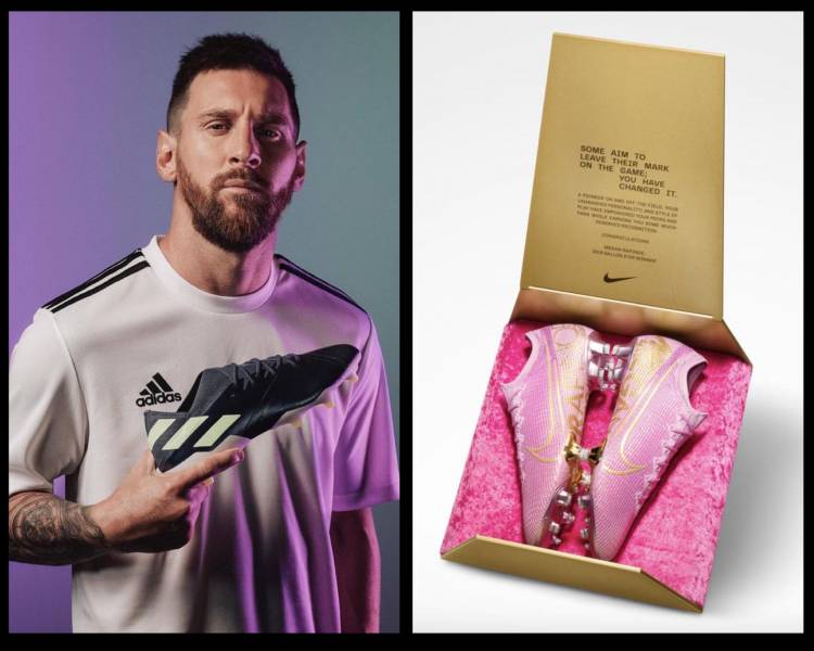 Nike y Adidas celebran los balones de oro de Rapinoe y Messi de manera similar