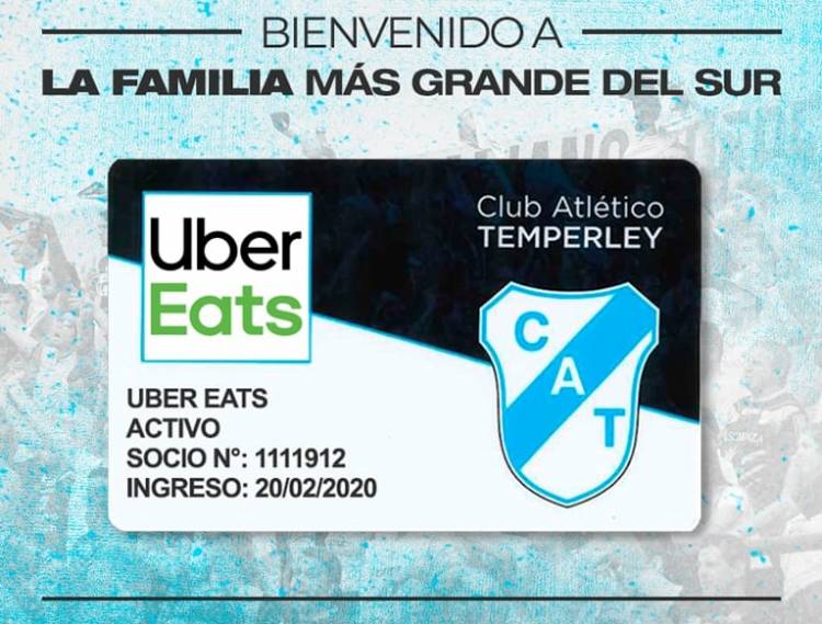 Uber Eats, nuevo patrocinador de Temperley