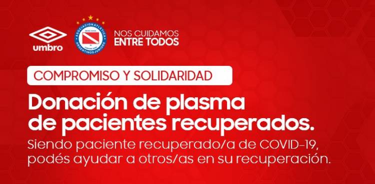 Argentinos Juniors y Umbro buscan incentivar a la donación de plasma