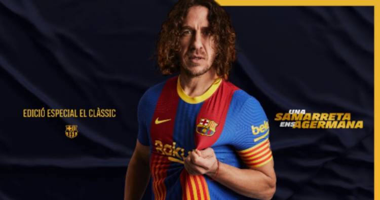 Con Puyol como protagonista el Barcelona presentó la camiseta que utilizará ante el Real Madrid